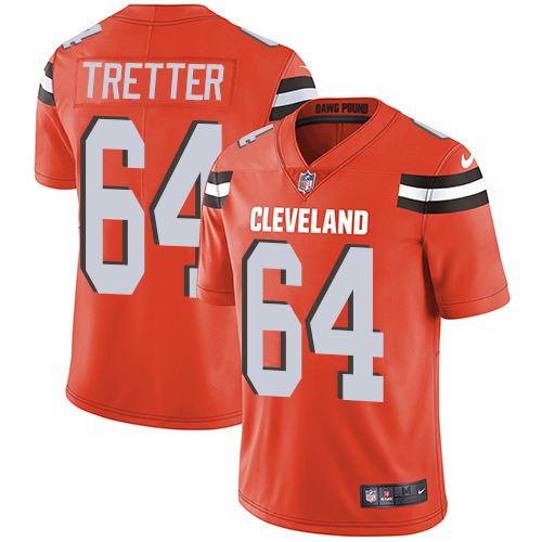 Men Cleveland Browns #64 J.C. Tretter Nike Orange Limited NFL Jersey